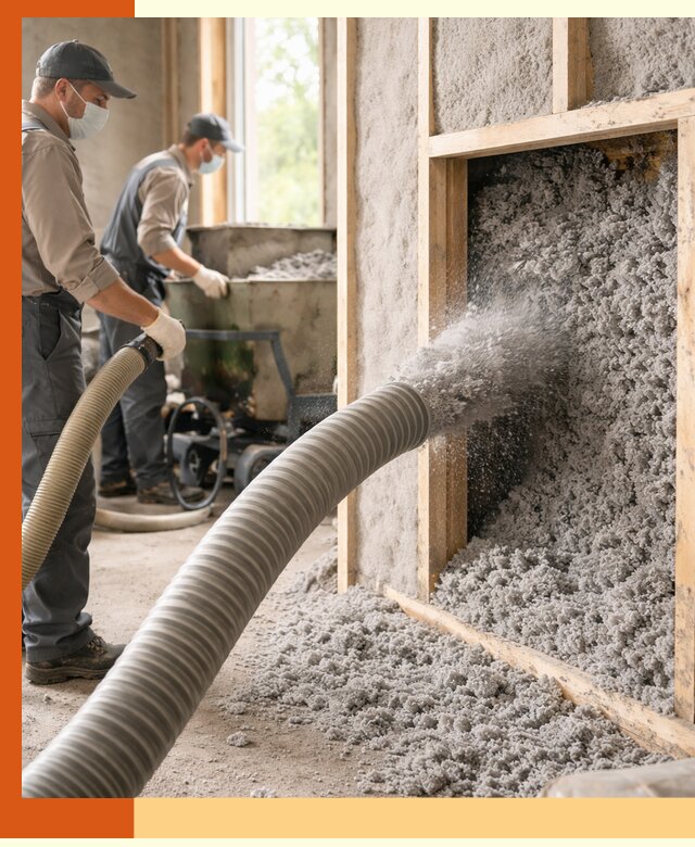 Утепление коттеджа эковатой в Мариинске с гарантией качества