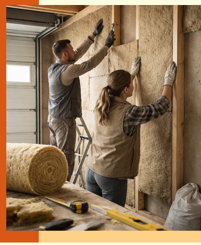 Утепление гаража изнутри в Мариинске: быстро и надежно