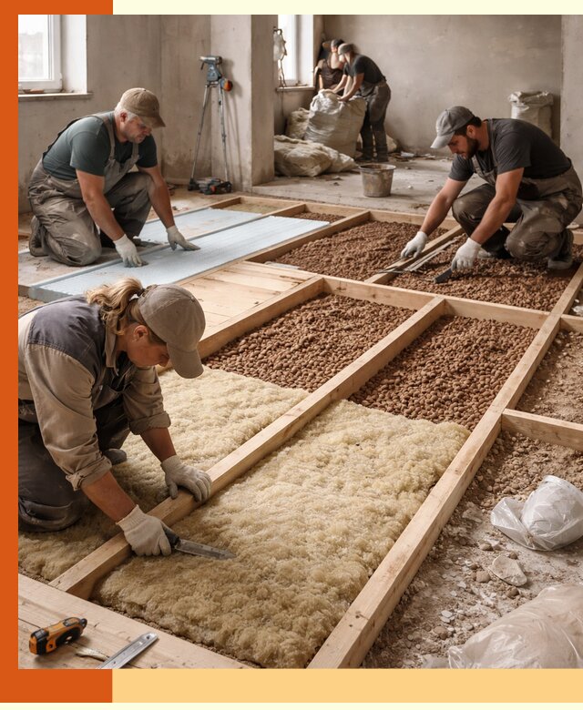 Утепление перекрытий жилых и промышленных зданий в Мариинске