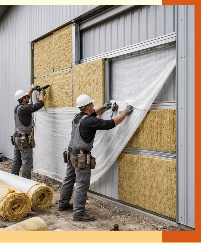 Утепление металлического склада в Мариинске от 4589 руб/м2 — комплексное утепление под ключ | ТепломастерМрн