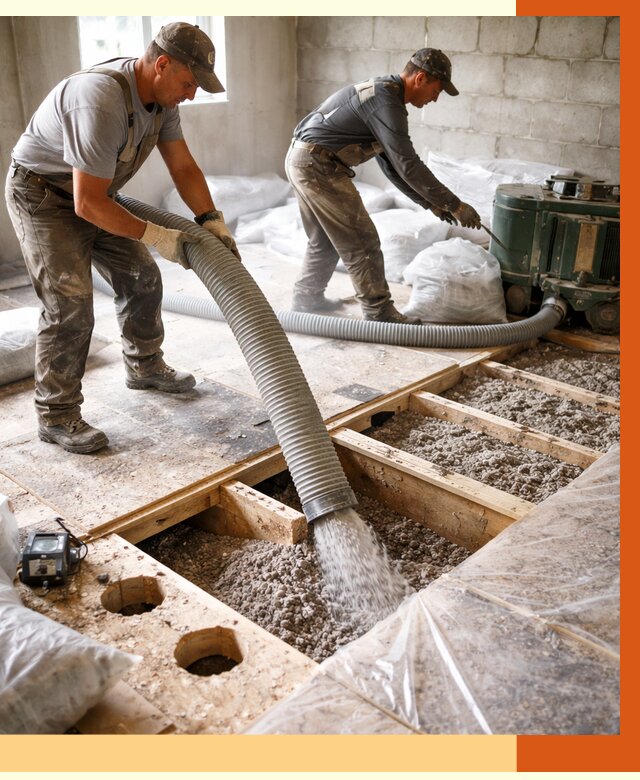 Заполнение пустот перекрытий в Мариинске от 4589 руб. под ключ | ТепломастерМрн